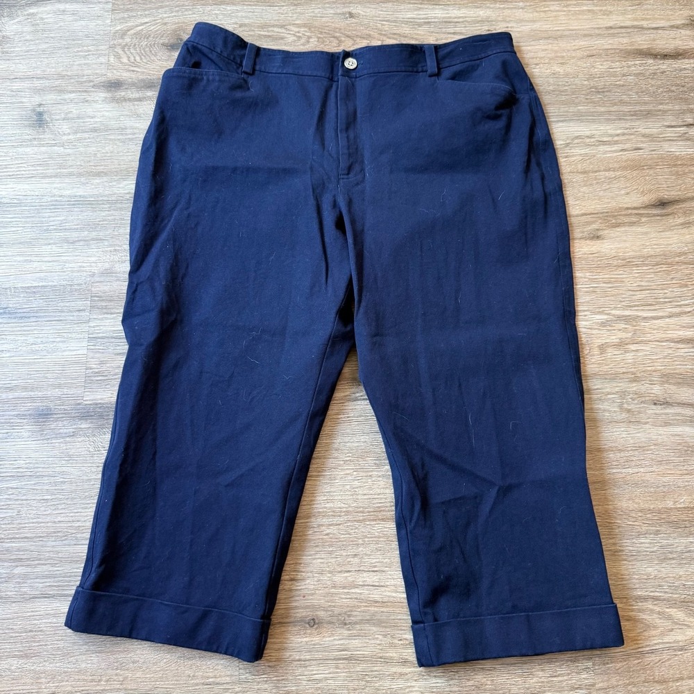 Lauren Ralph Lauren Cropped Chinos Straight Leg LRL | Navy Blue | Womens Size 16